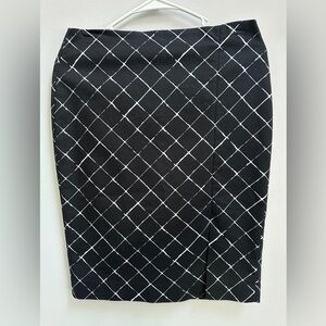 white house black market black white plaid skirt size 2